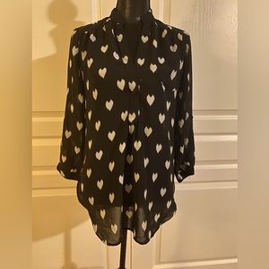 Blouse with hearts